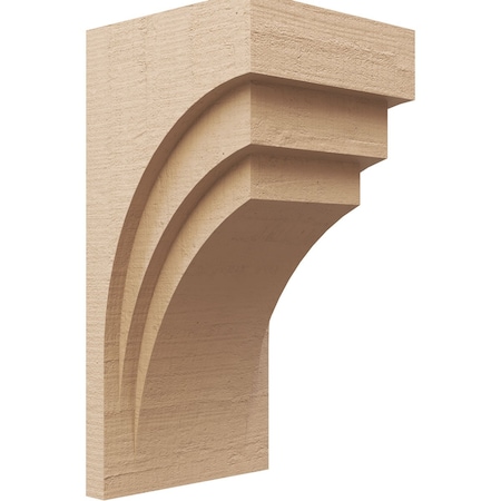 Ekena Millwork 12"W x 12"D x 24"H Wide Rockford Rough Cedar Woodgrain TimberThane Corbel, Primed Tan CORUR12X12X24ROCRCPR